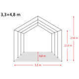 Removable Livestock Tent PVC 550 g/m? 3.3x4.8 m Dark Green
