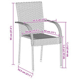 Stackable Outdoor Chairs 6 pcs Poly Rattan Brown