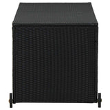 Garden Storage Box Black 120x65x61 cm Poly Rattan