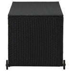 Garden Storage Box Black 120x65x61 cm Poly Rattan