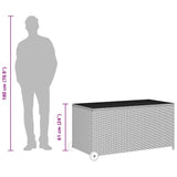 Garden Storage Box Black 120x65x61 cm Poly Rattan - Extra Image