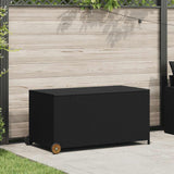 Garden Storage Box Black 120x65x61 cm Poly Rattan