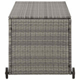 Garden Storage Box Light Grey 120x65x115 cm Poly Rattan - 45-Degree Angle
