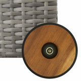 Garden Storage Box Light Grey 120x65x115 cm Poly Rattan - Low Angle