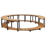 Spa Surround 273x53 cm Solid Acacia Wood - Front View