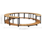 Spa Surround 273x53 cm Solid Acacia Wood - Low Angle