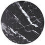 Table Top Black ?0x0.8 cm Tempered Glass with Marble Design