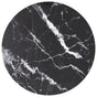 Table Top Black ?0x0.8 cm Tempered Glass with Marble Design