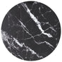 Table Top Black Ø80x1 cm Tempered Glass with Marble Design