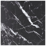 Table Top Black 70x70 cm 6 mm Tempered Glass with Marble Design