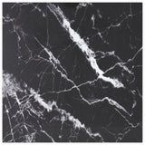 Table Top Black 70x70 cm 6 mm Tempered Glass with Marble Design