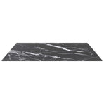 Table Top Black 70x70 cm 6 mm Tempered Glass with Marble Design