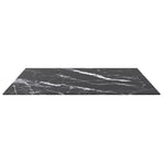 Table Top Black 80x80 cm 6 mm Tempered Glass with Marble Design