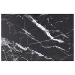 Table Top Black 100x62 cm 8mm Tempered Glass with Marble Design