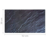 Chopping Boards 2 pcs with Natural Stone Pattern Tempered Glass - 45-Degree Angle
