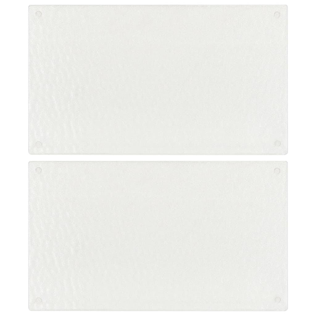 Chopping Boards 2 pcs Transparent Bubbles Pattern Tempered Glass