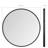 Wall Mirror Black 60 cm - Close-Up Angle
