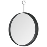 Hanging Mirror with Hook Black 30 cm