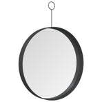 Hanging Mirror with Hook Black 30 cm