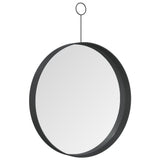 Hanging Mirror with Hook Black 30 cm - Side View