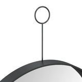 Hanging Mirror with Hook Black 30 cm
