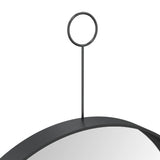 Hanging Mirror with Hook Black 30 cm - Rear View