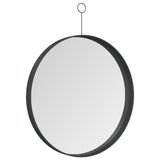 Hanging Mirror with Hook Black 40 cm - Side View