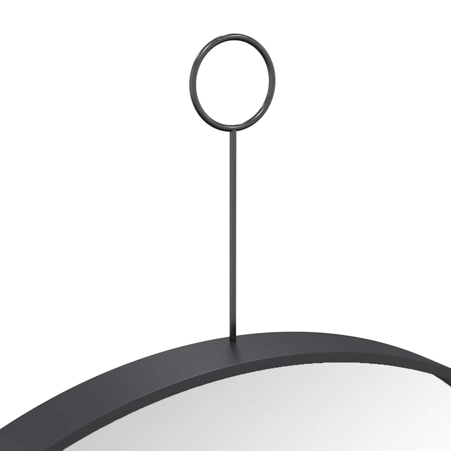 Hanging Mirror with Hook Black 40 cm