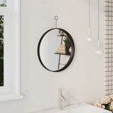 Hanging Mirror with Hook Black 40 cm