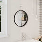 Hanging Mirror with Hook Black 40 cm