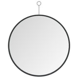 Hanging Mirror with Hook Black 50 cm