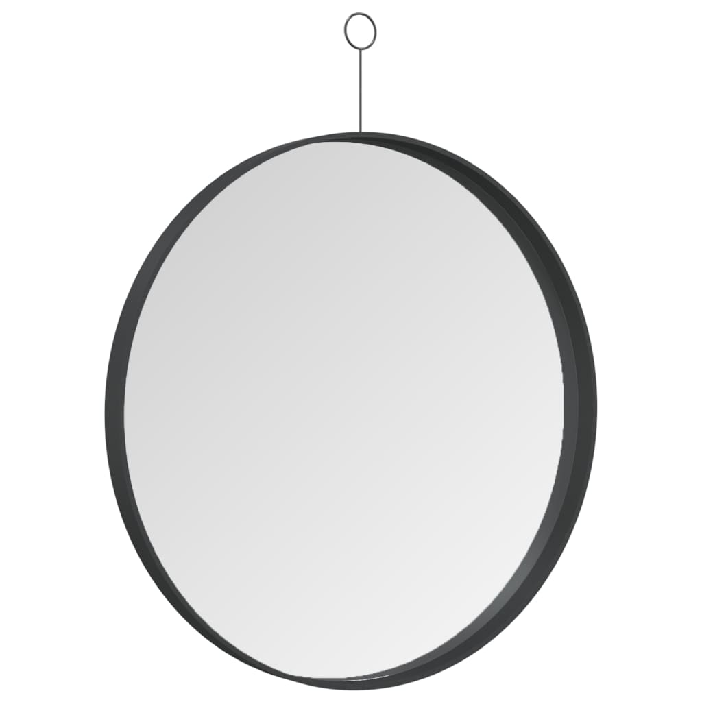 Hanging Mirror with Hook Black 50 cm