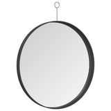 Hanging Mirror with Hook Black 50 cm - Side View