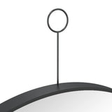 Hanging Mirror with Hook Black 50 cm