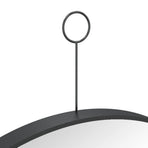 Hanging Mirror with Hook Black 50 cm
