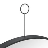 Hanging Mirror with Hook Black 50 cm - Rear View