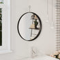 Hanging Mirror with Hook Black 50 cm