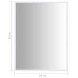 Mirror White 80x60 cm - 45-Degree Angle
