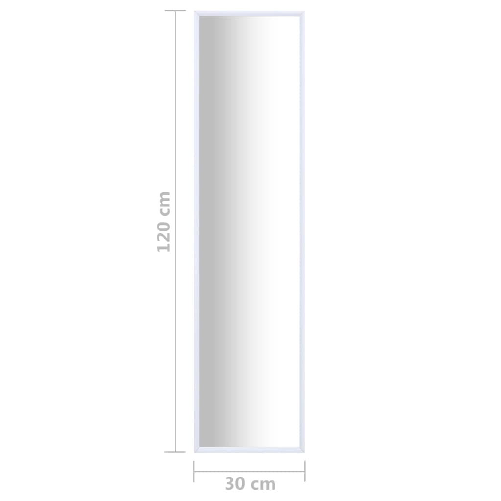 Mirror White 120x30 cm