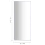 Mirror White 140x60 cm - 45-Degree Angle