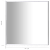 Mirror Silver 60x60 cm - 45-Degree Angle