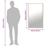 Mirror Gold 100x60 cm - Rear View
