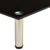 TV Stand Black 40x35x17 cm Tempered Glass - Top-Down View