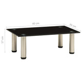 TV Stand Black 40x35x17 cm Tempered Glass - 45-Degree Angle