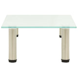 TV Stand Frosted 40x35x17 cm Tempered Glass - Side View