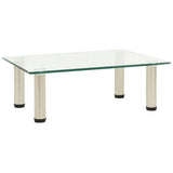 TV Stand Transparent 40x35x17 cm Tempered Glass