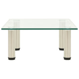 TV Stand Transparent 40x35x17 cm Tempered Glass