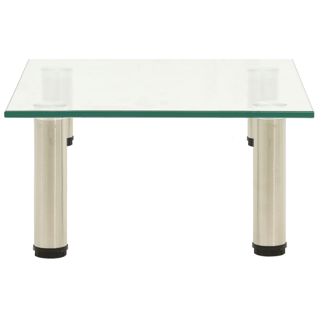 TV Stand Transparent 40x35x17 cm Tempered Glass