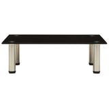 TV Stand Black 60x35x17 cm Tempered Glass