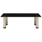 TV Stand Black 60x35x17 cm Tempered Glass